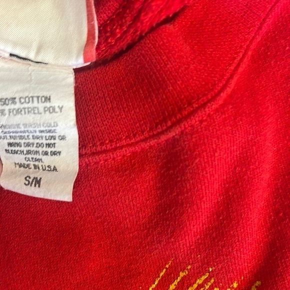 DISNEY Designs Vintage Mickey Mouse Red Colorful Crewneck Sweatshirt Made USA - Picture 7 of 7